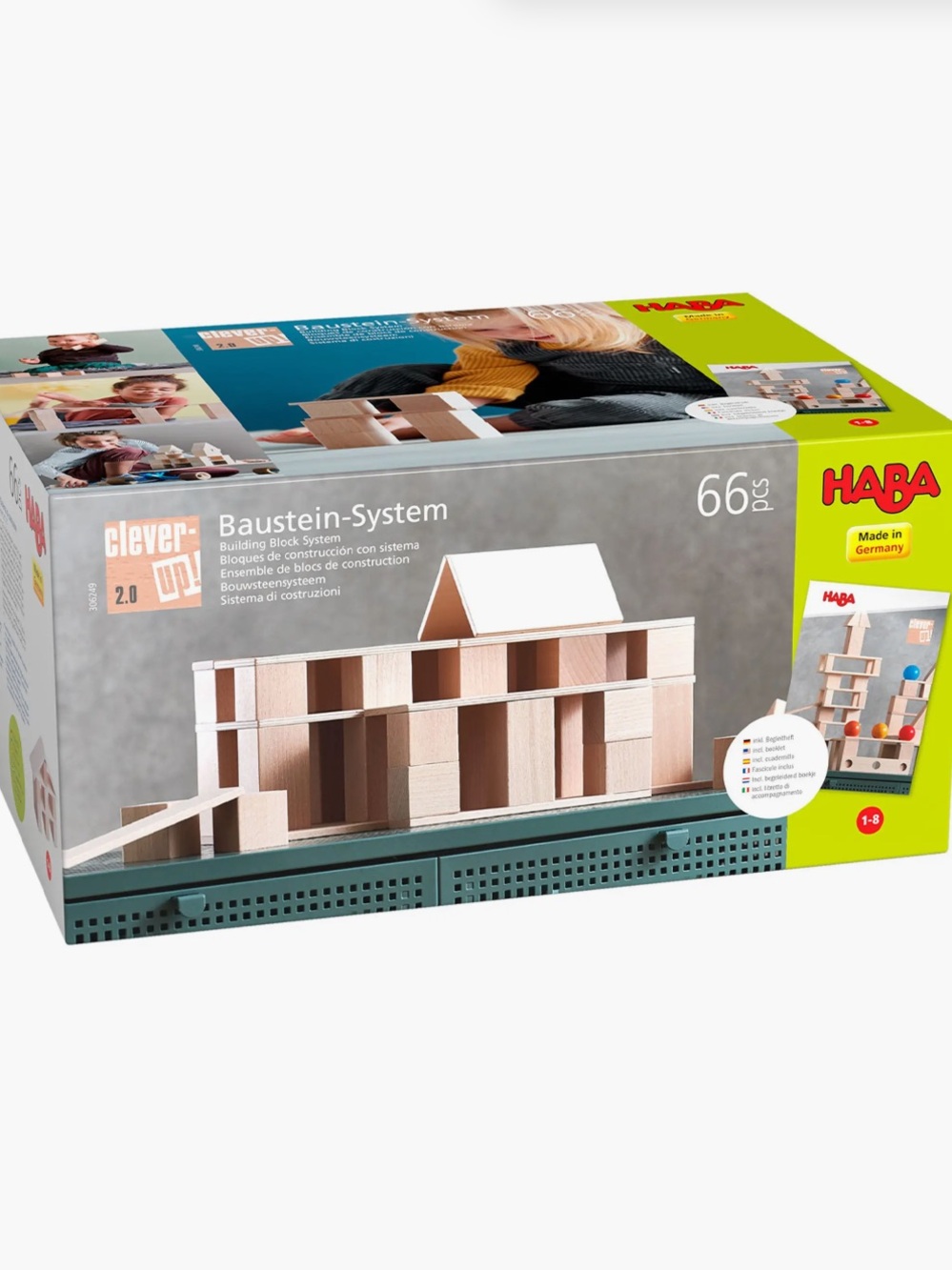 NEW In Box Haba Germany Clever Up! 2.0 Building Block System Wooden Toys 66 Pce